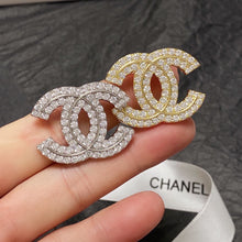 18K CC Diamonds Set Broochs