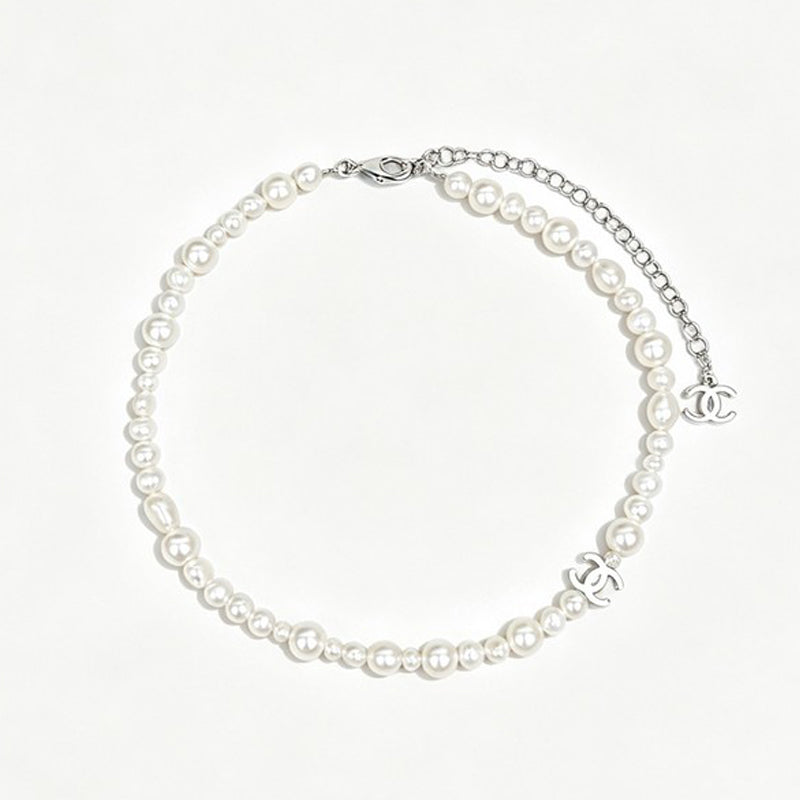 18K CC 26C Choker Pearl Necklace