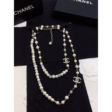 18K CC Long Pearl Necklace