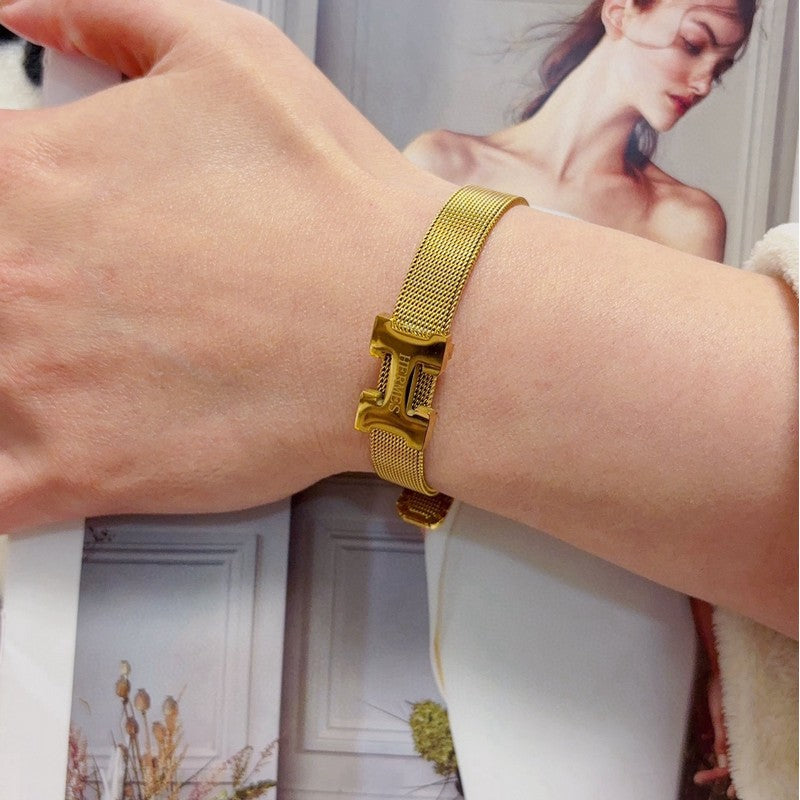 18K Clic H Gold Chain Bracelet