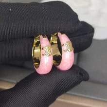 18K Celine Coeur Pink Earrings