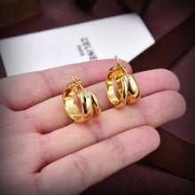 18K Triomphe Formes Abstraites Hoops Earrings