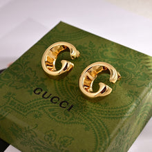 18K Double G GG Logo Earrings