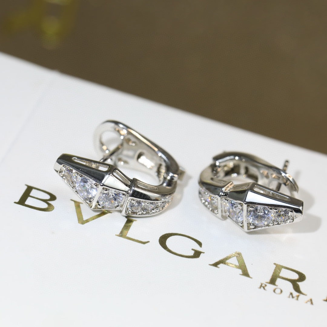 18K BV Serpenti Diamond Earrings