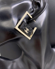 18K CC Black Bag Pendant Earrings