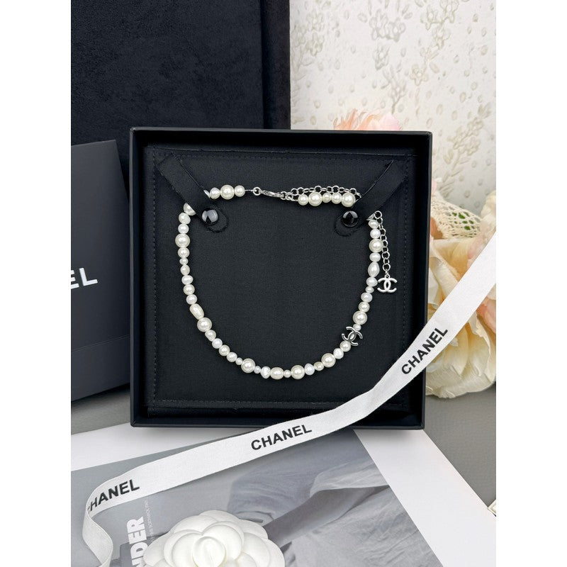18K CC 26C Choker Pearl Necklace