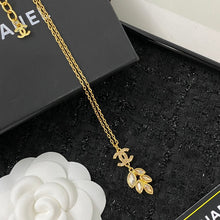 18K CC Flower Crystal Necklace