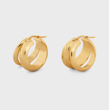 18K Triomphe Formes Abstraites Hoops Earrings