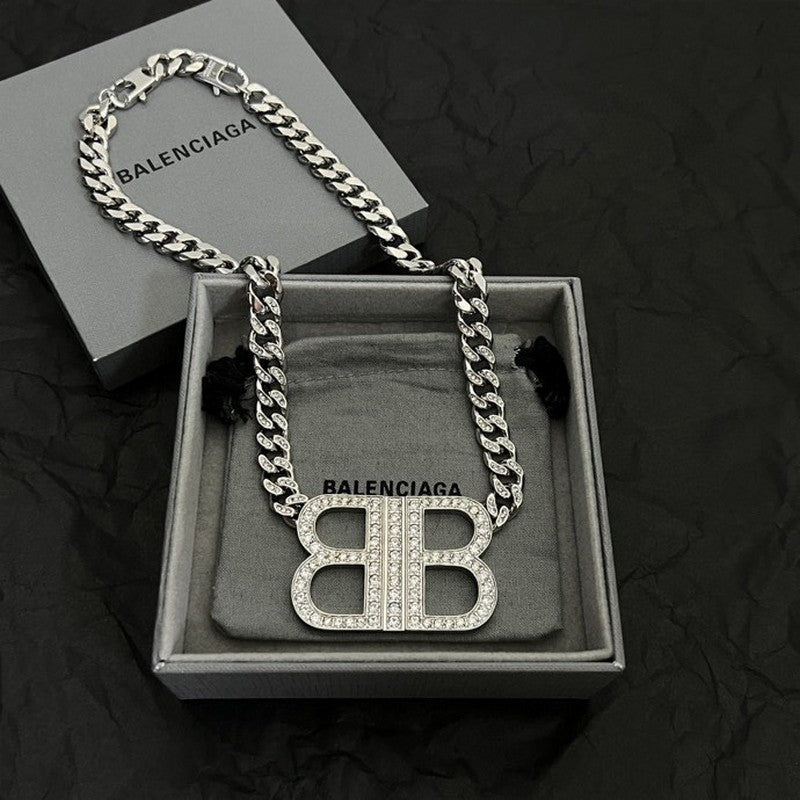 18K BB Chain Diamond Necklace