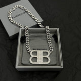 18K BB Chain Diamond Necklace