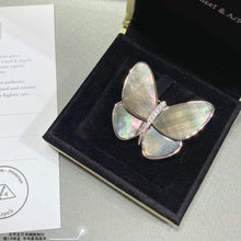 18K Grey Fritillary Butterfly Brooch