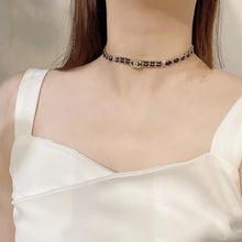 18K CC Leather Choker Necklace