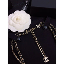 18K CC Long Leather Necklace