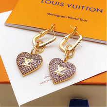 18K Louis Heart Diamond Earrings