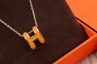 18K Mini Pop H Orange Necklace