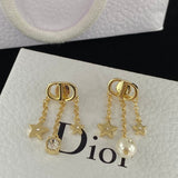 18K CD Tribales Star Pearl Earrings