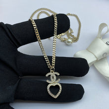 18K CHANEL CC Heart Chain Necklace