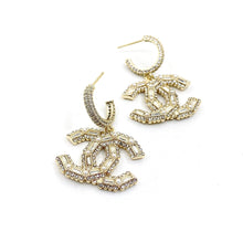 18k CHANEL CC Crystals Earrings