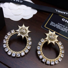 18K CC Star Full Crystal Earrings