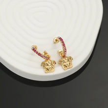 18K Ver Pink Crystals Earrings