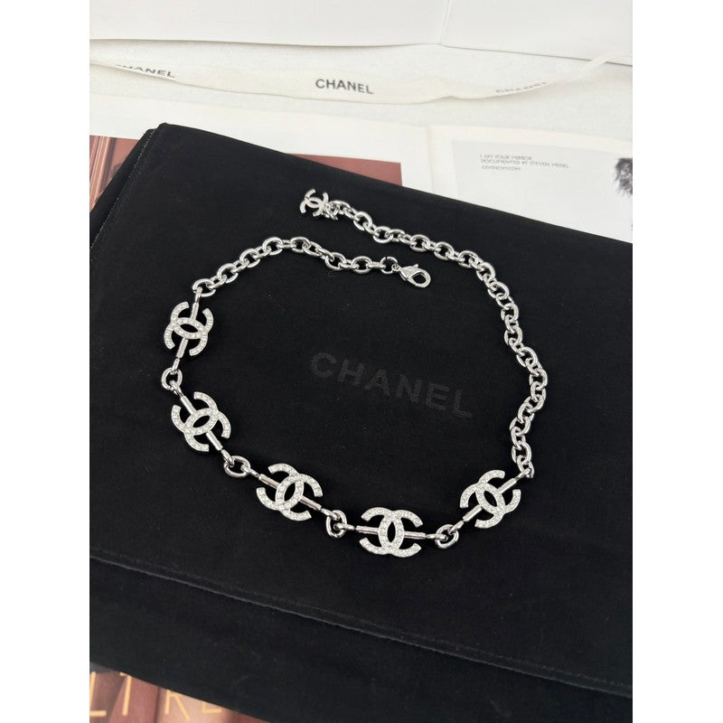 18K CC Gold Diamond Necklace