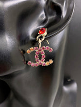 18K CC Pink Crystals Earrings