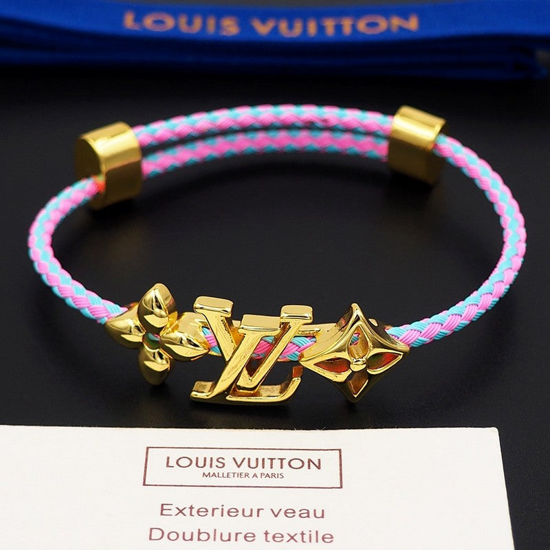 18K Louis Monogram Pink & Purple Gold Bracelet