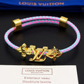 18K Louis Monogram Pink & Purple Gold Bracelet