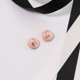 18K CC Purple & Pink Gold Earrings