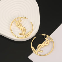 18K Sanit Monogram Earrings