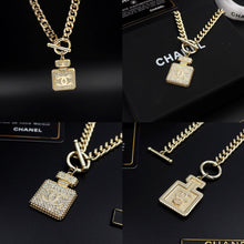 18K CC Diamond Perfume Bottle Pendant Necklace