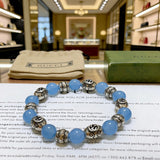 18K GG Anger Forest Blue Bead Chain Bracelet