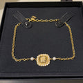 18K CC 25K Cube Pearl Choker Necklace