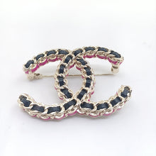 18K CC Leather Pink Brooch