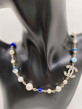 18K CC Blue & White Pearls Necklace