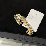 18K CC 26C Brown Open Cuff Bracelet