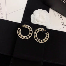 18K CC Circle Pearl Earrings