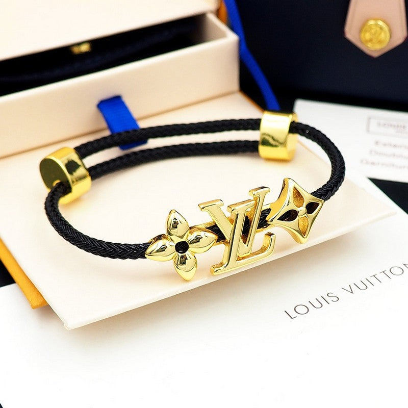18K Louis Monogram Black Gold Bracelet