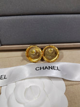 18K CC Round Pearl Earrings