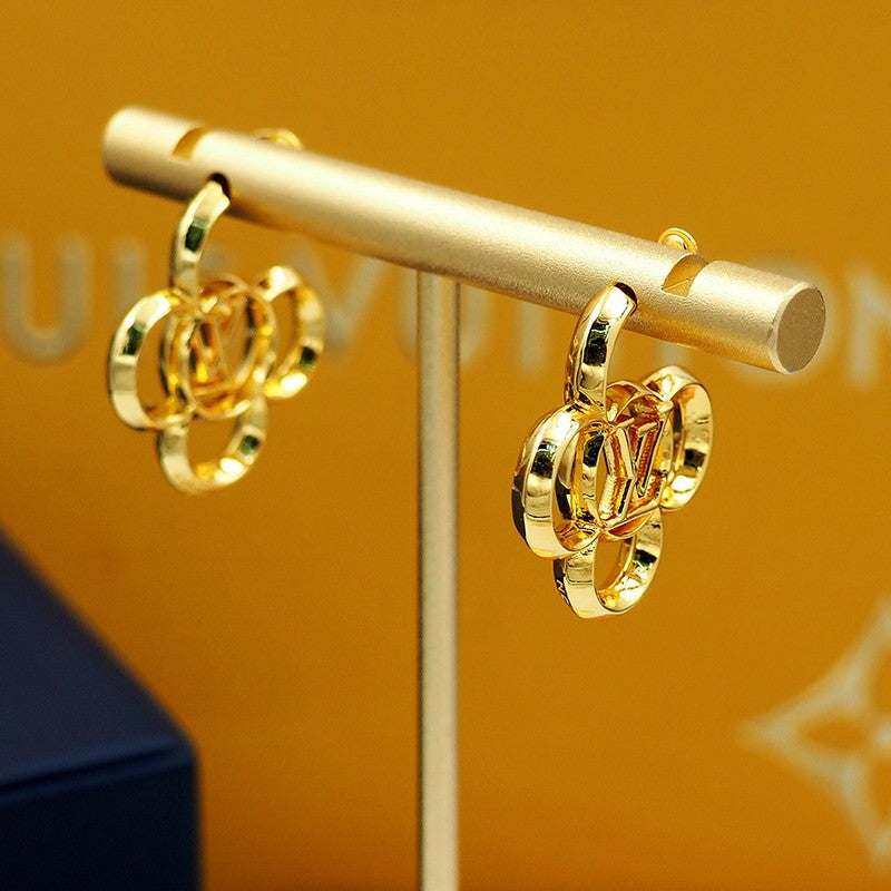 18K Louis Hollow Gold Earrings