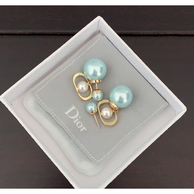 18K CD Tribales Blue Pearl Earrings