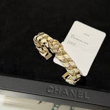 18K CC 26C White Open Cuff Bracelet