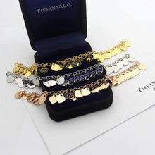 18K T Heart Tag Bracelet