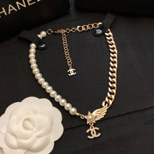 18K CHANEL CC Wing Chain Necklace