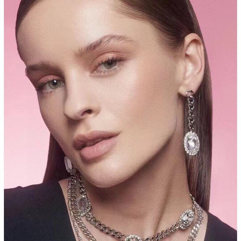 18K CE Diamond Drop Earrings