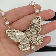 18K CD Butterfly Pearls Bracelet