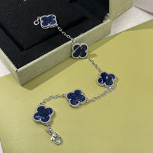 18K Vintage Alhambra Crystal Blue Bracelet