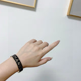 18K CC Black & White Gold Bracelet
