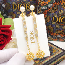 18K CD Tassel Diamonds Earrings