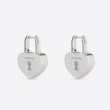 18K BB Hear Lock Earrings